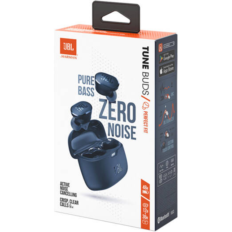 JBL Tune Buds True Wireless Noise Cancellling Earbuds, Pure Bass Sound, Bluetooth 5.3, LE Audio Support, Smart Ambient, 4-Mic Technology, 48H Battery, Water and Dust Resistant - Blue | JBLTBUDSBLU